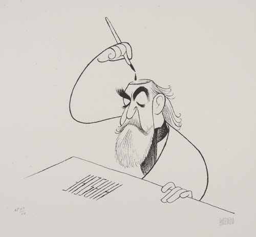 Hirschfeld: Self-Portrait, Inkwell